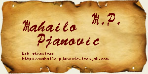 Mahailo Pjanović vizit kartica